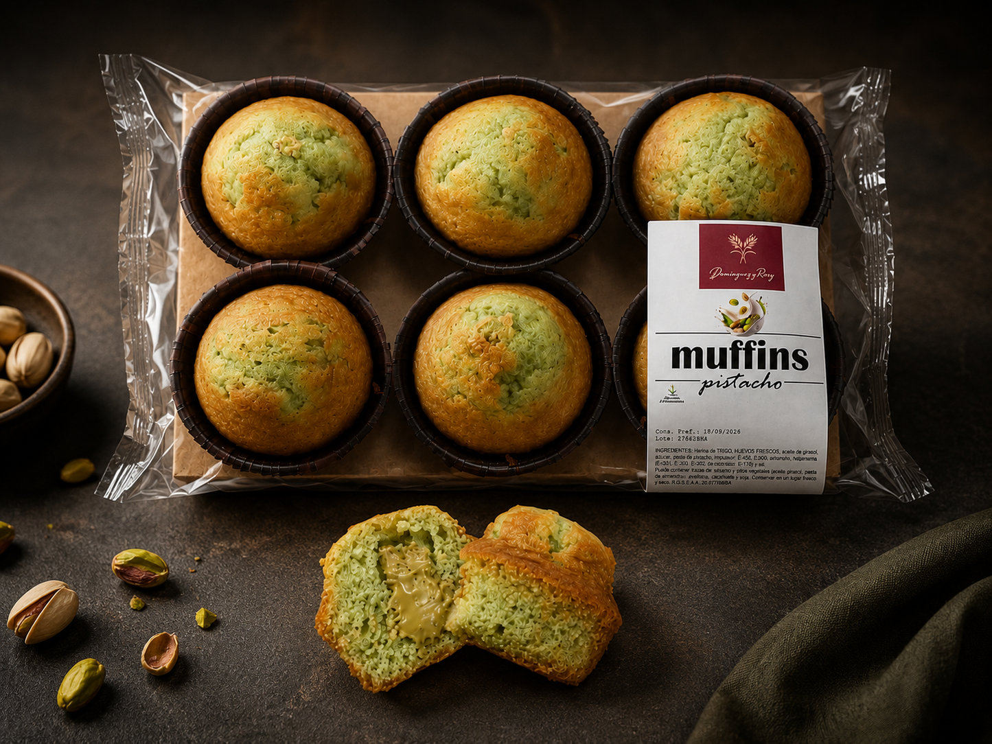 Muffins de pistacho Muffins de pistacho