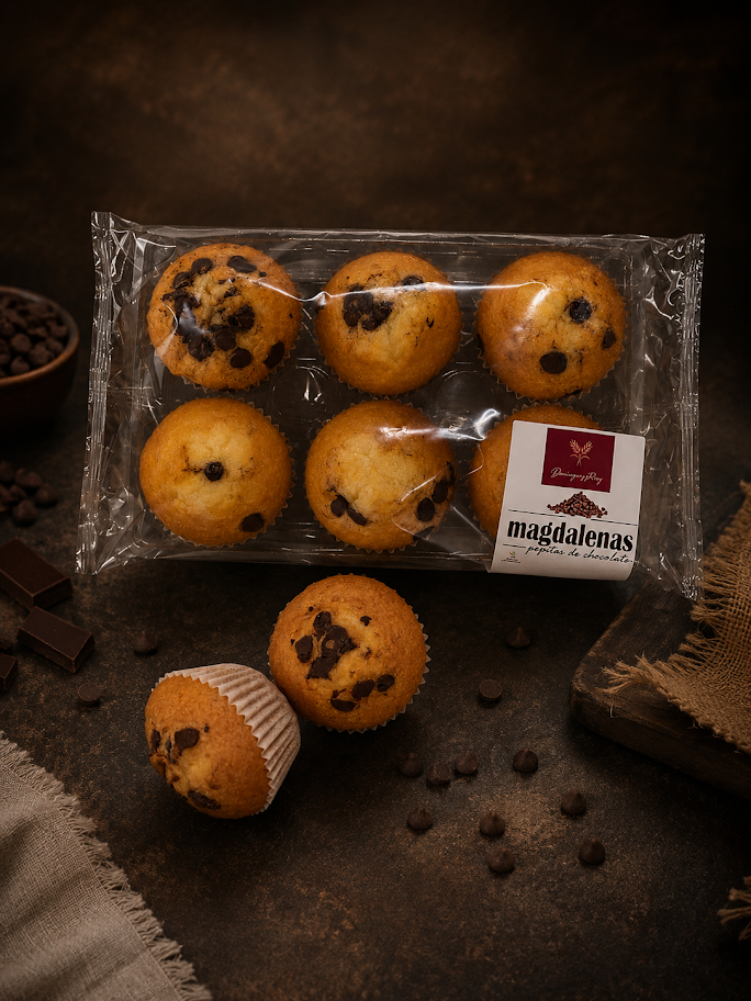 Magdalenas pepitas de chocolate