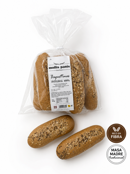 Baguettinas 100% integrales