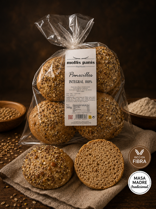 Panecillos integrales 100% mollis panis